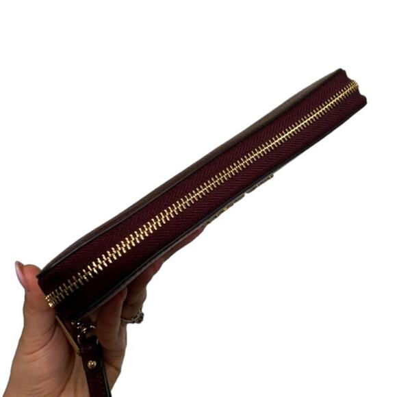 Michael Kors Burgundy Zip Around Wallet - Picture 4 of 8